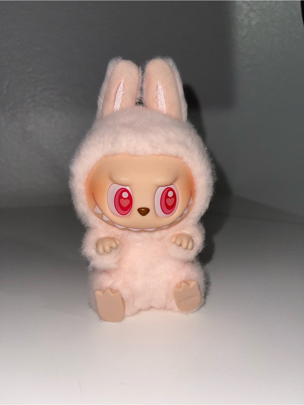 Soft Pink Plush Bunny Small Pet Toy